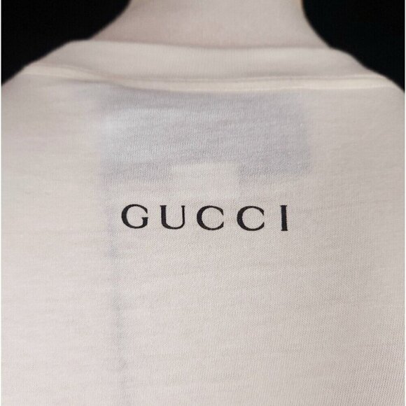 Gucci "He Wears Pink Shoes" Short Sleeve T-Shirt XS Mens Beige Sequin Tee NWT - Picture 5 of 16